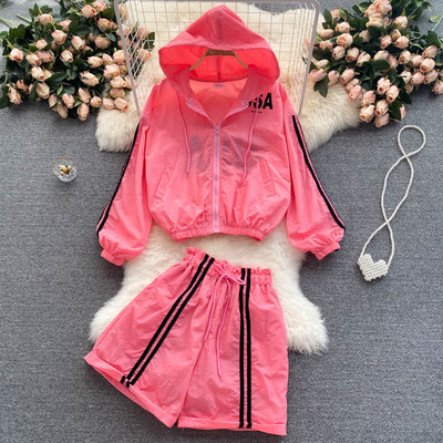 Set pentru femei din două părți cu glugă