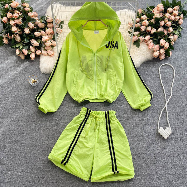 Set pentru femei din două părți cu glugă