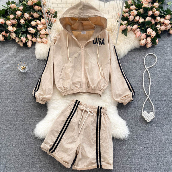 Set pentru femei din două părți cu glugă