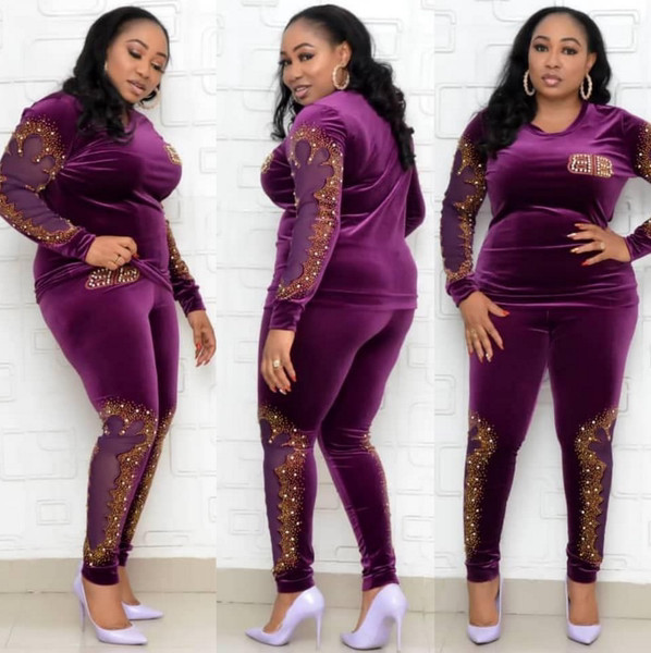 Set de bluză și pantaloni de damă de ultimă generație cu pietre