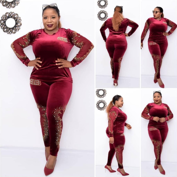 Set de bluză și pantaloni de damă de ultimă generație cu pietre