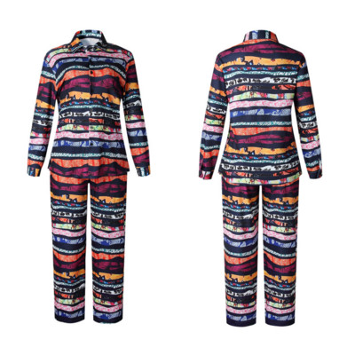 Set elegant pentru femei din două părți cămașă lungă și pantaloni