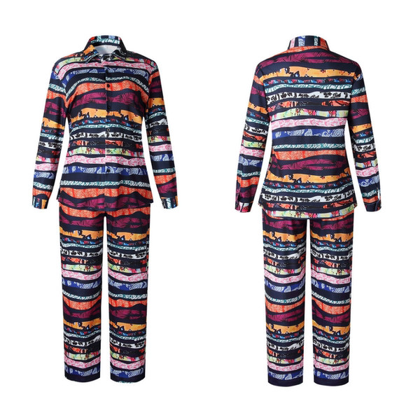 Set elegant pentru femei din două părți cămașă lungă și pantaloni