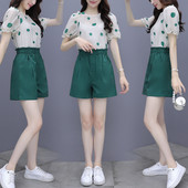 Ikdienas sieviešu T-krekla un šortu komplekts