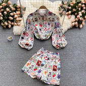 Set de damă cu mâneci drepte și lungi colorate