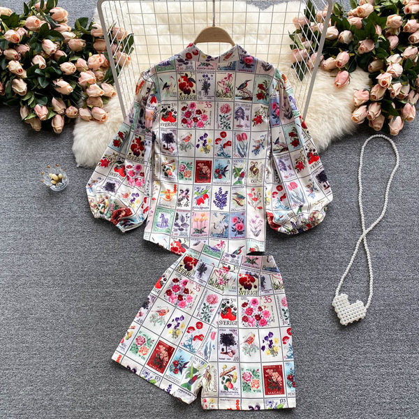 Set de damă cu mâneci drepte și lungi colorate