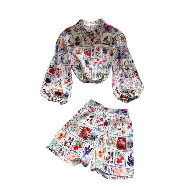 Set de damă cu mâneci drepte și lungi colorate