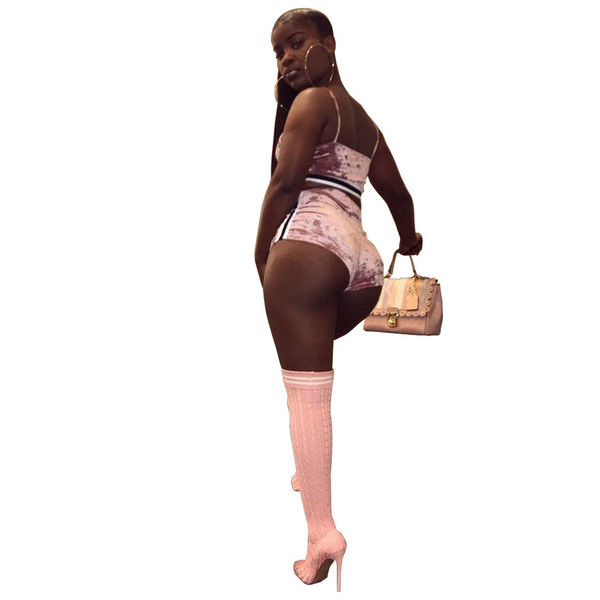 Sieviešu šortu un krūtiņu komplekts ar apmali