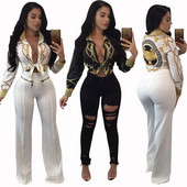 Set elegant pentru femei din două părți cu model