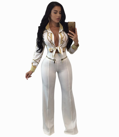 Set elegant pentru femei din două părți cu model