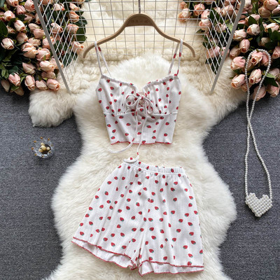 Set casual dama cu cravate si bretele subtiri