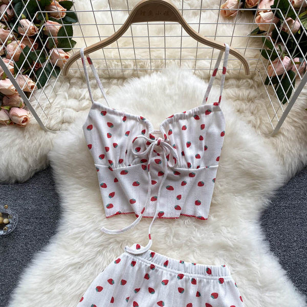 Set casual dama cu cravate si bretele subtiri