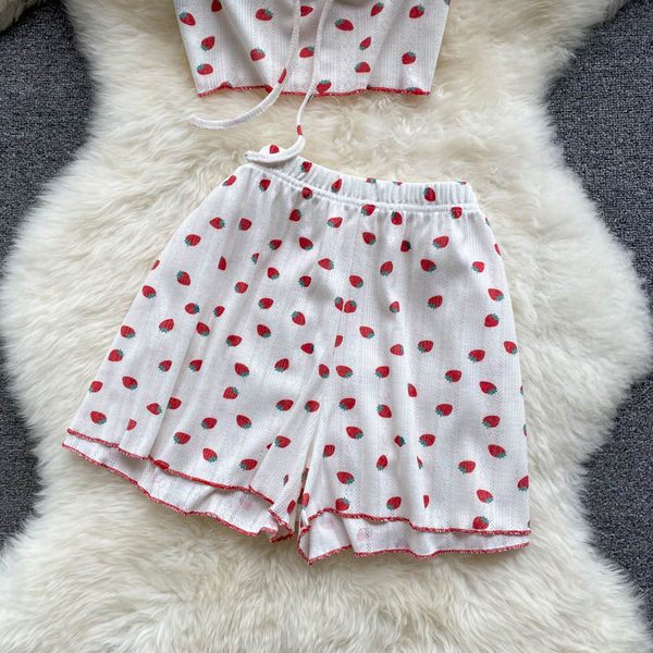 Set casual dama cu cravate si bretele subtiri