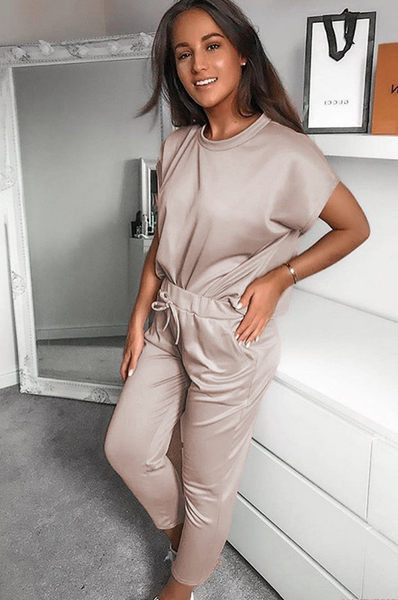 Set actual de femei din două părți de bluză și pantaloni