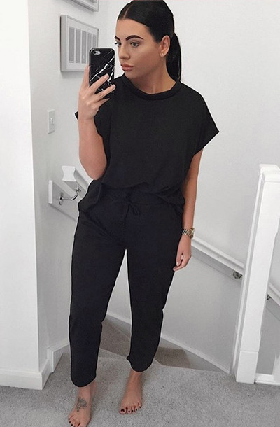 Set actual de femei din două părți de bluză și pantaloni