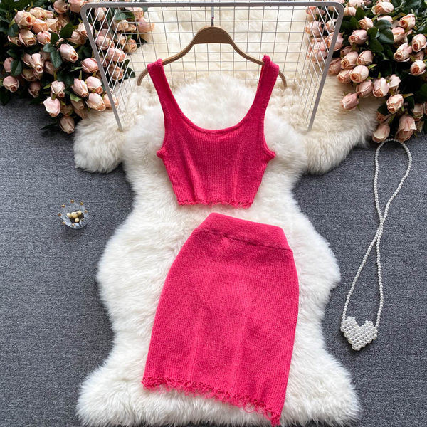 Jauna modeļa sieviešu vienkrāsains komplekts no divām daļām