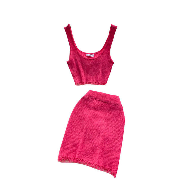 Jauna modeļa sieviešu vienkrāsains komplekts no divām daļām