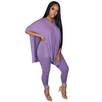 Set de jambiere casual de damă și bluză largă