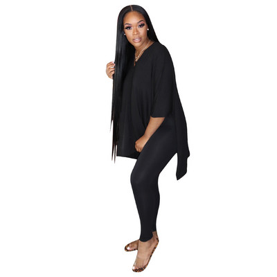 Set de jambiere casual de damă și bluză largă