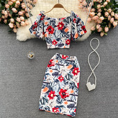 Krāsains sieviešu komplekts no divām daļām