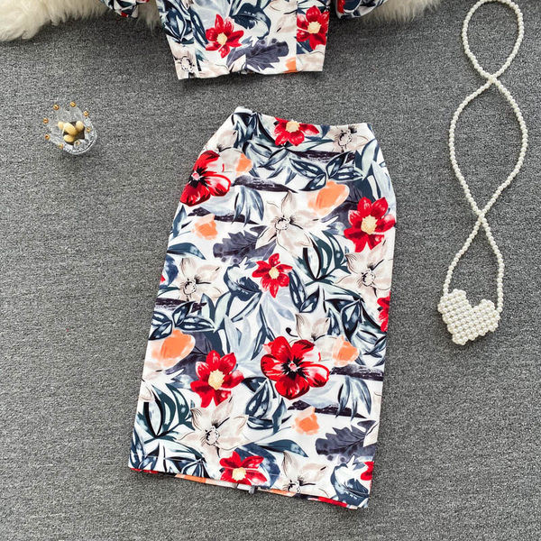 Krāsains sieviešu komplekts no divām daļām