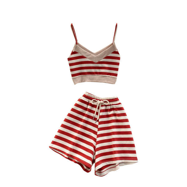 Set dama in dungi cu cravate si bretele subtiri