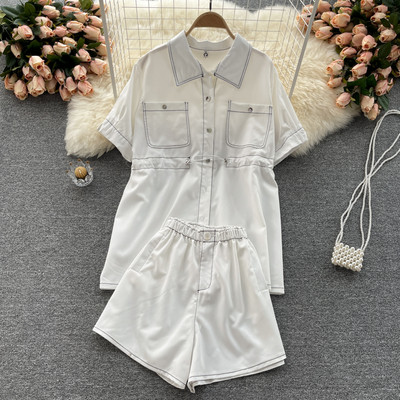 Sieviešu ikdienas komplekts ar elastīgu jostasvietu piecās krāsās