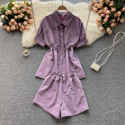 Sieviešu ikdienas komplekts ar elastīgu jostasvietu piecās krāsās