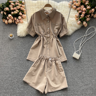 Sieviešu ikdienas komplekts ar elastīgu jostasvietu piecās krāsās