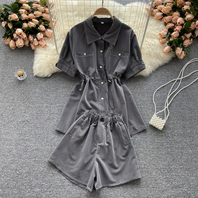 Sieviešu ikdienas komplekts ar elastīgu jostasvietu piecās krāsās