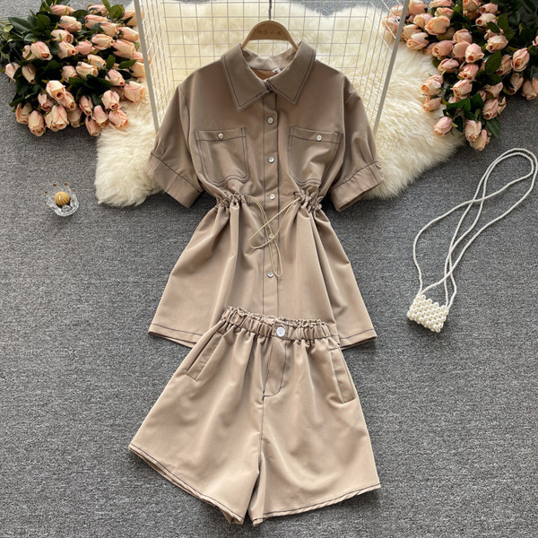 Sieviešu ikdienas komplekts ar elastīgu jostasvietu piecās krāsās