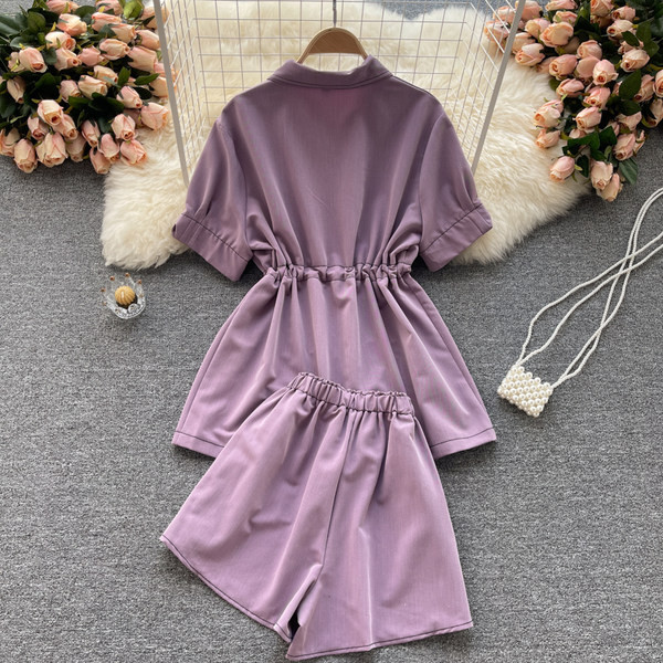 Sieviešu ikdienas komplekts ar elastīgu jostasvietu piecās krāsās