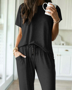 Ikdienas sieviešu bikšu komplekts ar pogām un blūzi