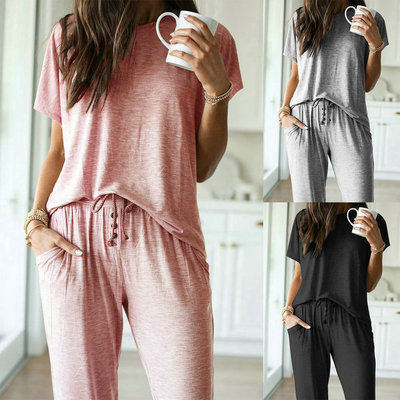 Ikdienas sieviešu bikšu komplekts ar pogām un blūzi