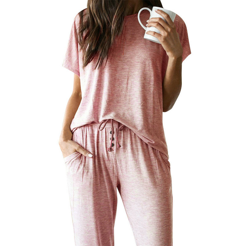 Ikdienas sieviešu bikšu komplekts ar pogām un blūzi