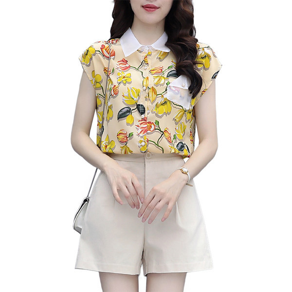 Nou model de set de cămașă și pantaloni scurți de vară damă