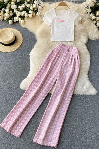 Sieviešu ikdienas komplekts no divām daļām rozā krāsā