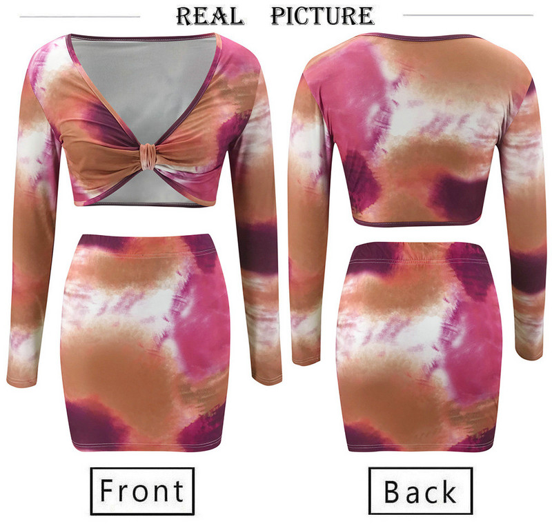 Set elegant de fustă și bluză scurtă pentru femei