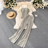 Set dama din doua piese cu bretele subtiri in mai multe culori