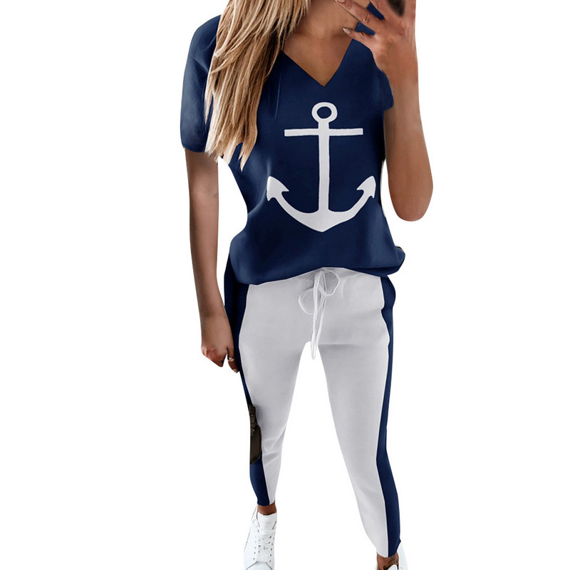 Set de pantaloni si bluza de dama elegant in doua modele