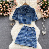 Sieviešu pledu komplekts zilā krāsā