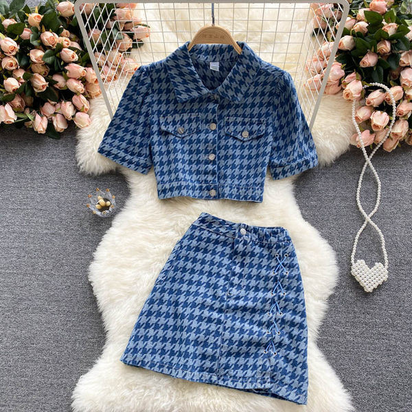 Sieviešu pledu komplekts zilā krāsā