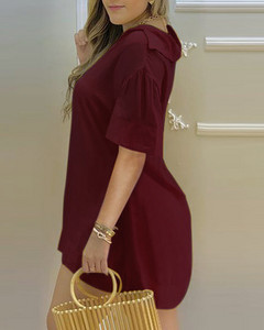 Set de dama pantaloni scurti si bluza model uni