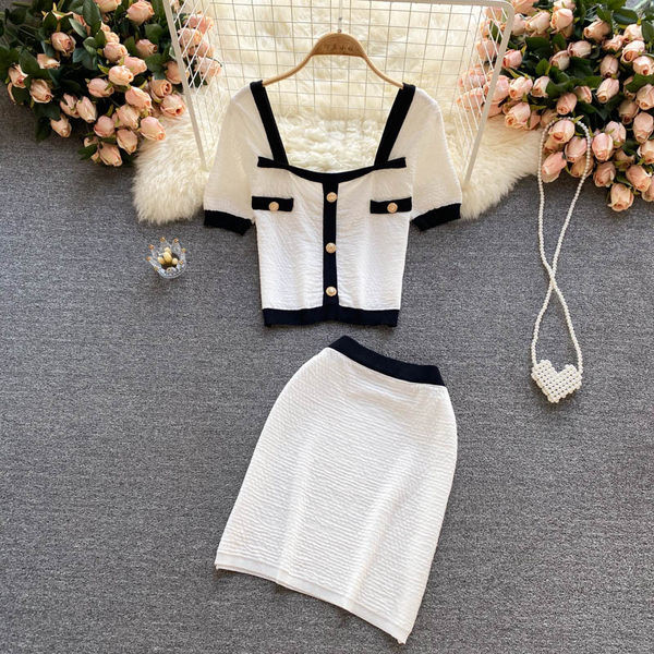 Set casual dama in alb