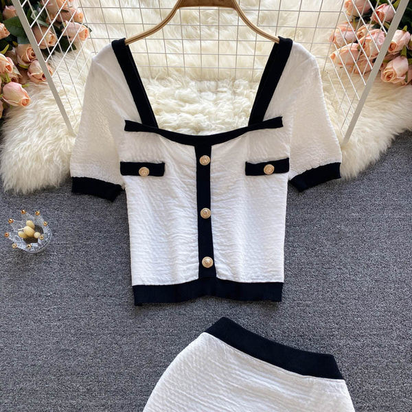 Set casual dama in alb