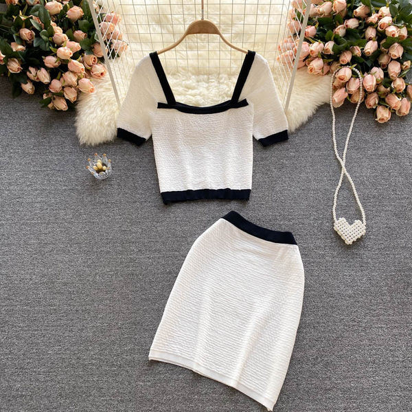 Set casual dama in alb