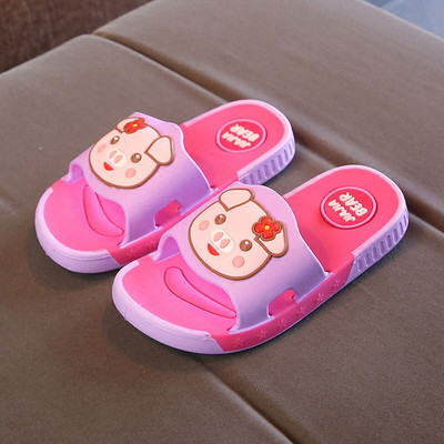 New model of children`s slippers for girls in several colors