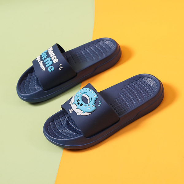 Vaikiškos guminės šlepetės su spalvotomis aplikacijomis