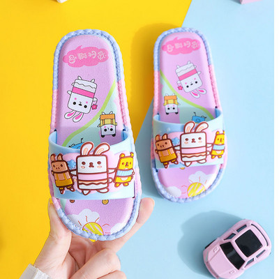 Нов модел цветни детски чехли за момичета