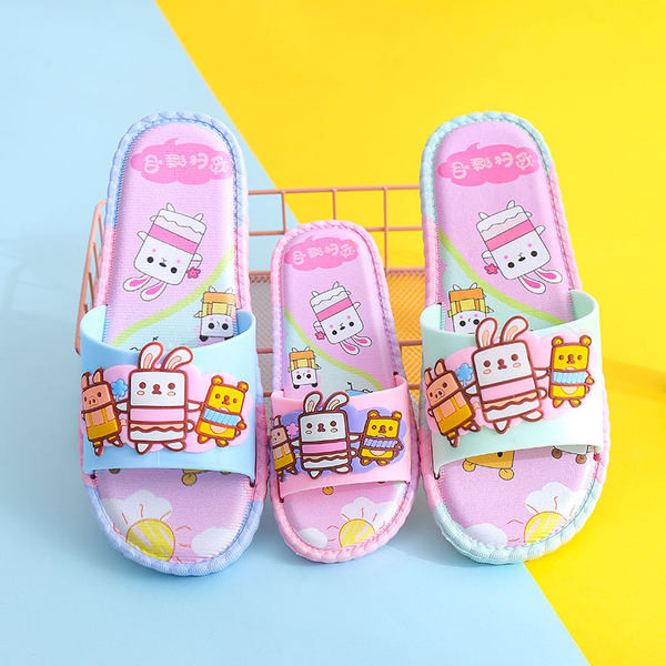 Нов модел цветни детски чехли за момичета